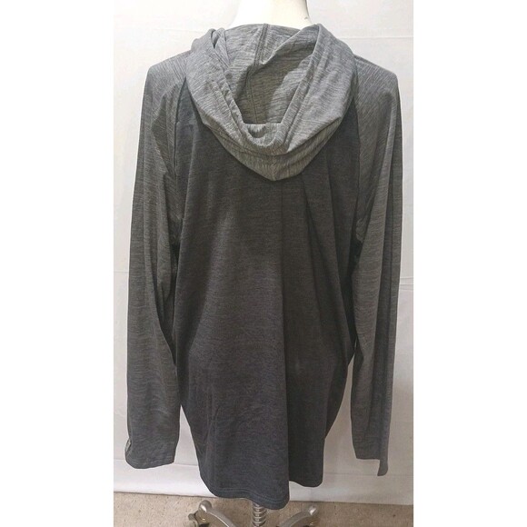 Vans Off The Wall Tee Hoodie Sweatshirt Men's XXL Two Tone Black/Gray NWT - Picture 3 of 14